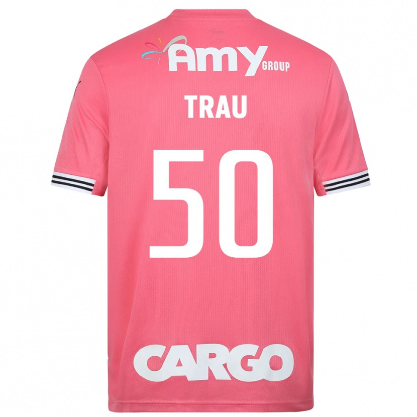 Danxen Mujer Camiseta Idan Trau #50 Blanco Rosa Portero Equipación 2025/26 La Camisa