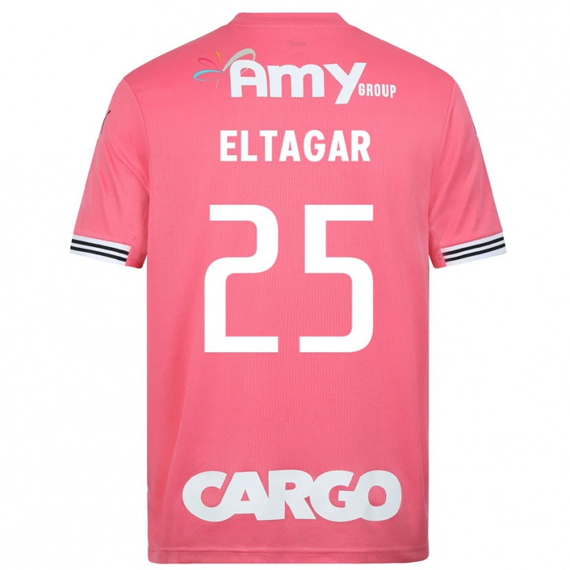 Danxen Mujer Camiseta Barak Eltagar #25 Blanco Rosa Portero Equipación 2025/26 La Camisa