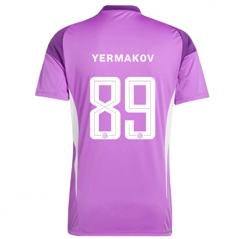 Danxen Mujer Camiseta Georgiy Yermakov #89 Lila Morado Portero Equipación 2025/26 La Camisa