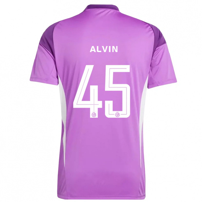 Danxen Mujer Camiseta Glenn Alvin #45 Lila Morado Portero Equipación 2025/26 La Camisa
