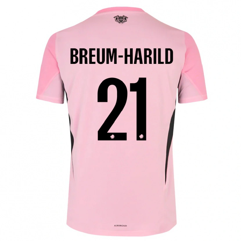 Danxen Mujer Camiseta Tobias Breum-Harild #21 Negro Rosa Portero Equipación 2025/26 La Camisa