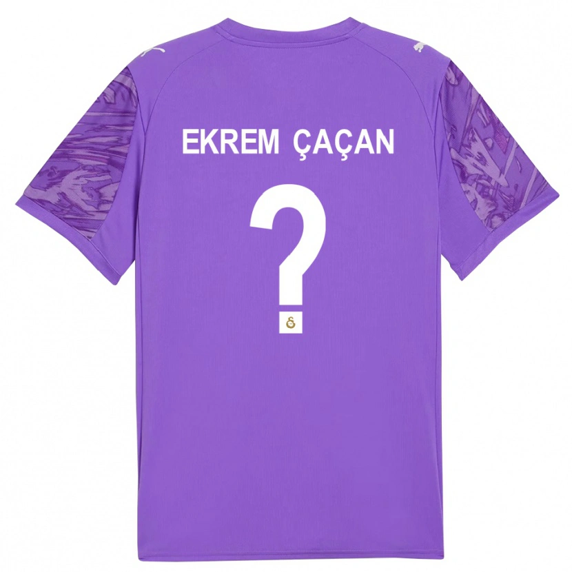 Danxen Mujer Camiseta Yağız Ekrem Çaçan #0 Blanco Morado Portero Equipación 2025/26 La Camisa