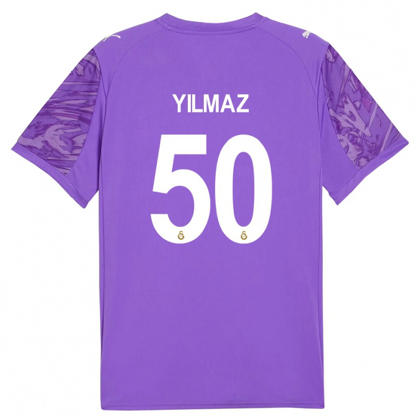 Danxen Mujer Camiseta Jankat Yılmaz #50 Blanco Morado Portero Equipación 2025/26 La Camisa
