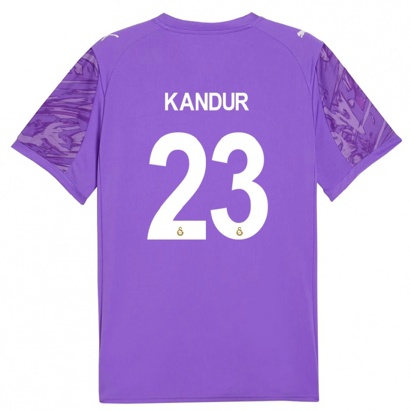 Danxen Mujer Camiseta Müge Kandur #23 Blanco Morado Portero Equipación 2025/26 La Camisa