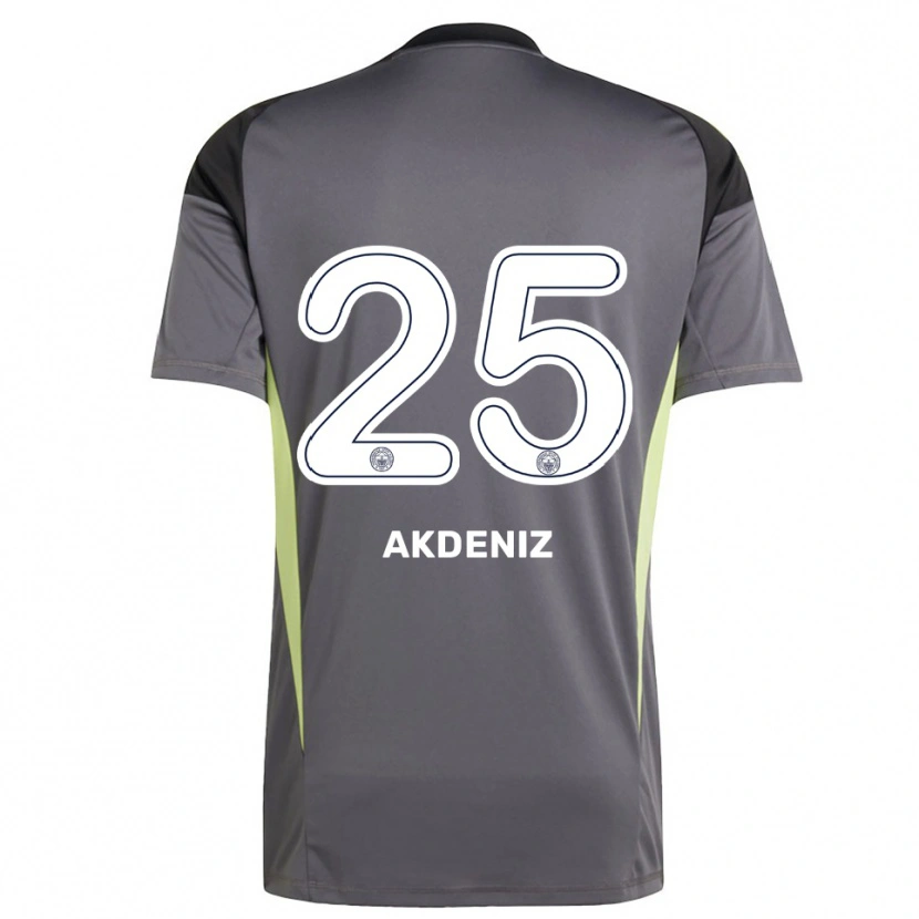 Danxen Mujer Camiseta Zeynep Akdeniz #25 Gris Tenue Negro Portero Equipación 2025/26 La Camisa