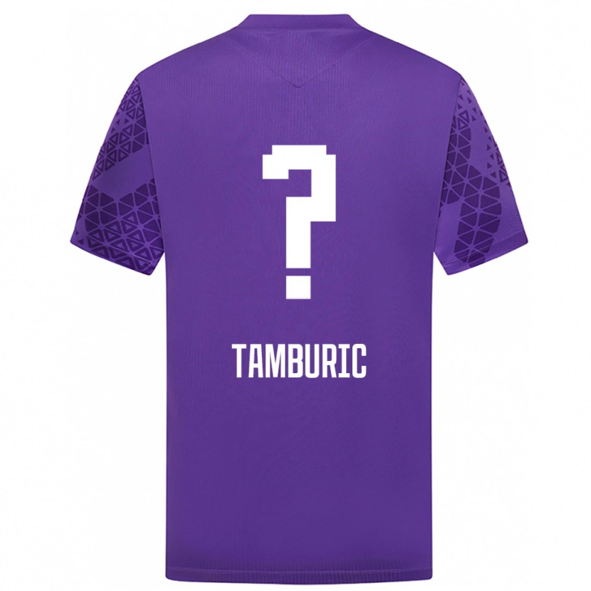Danxen Mujer Camiseta Vukasin Tamburic #0 Blanco Índigo Portero Equipación 2025/26 La Camisa