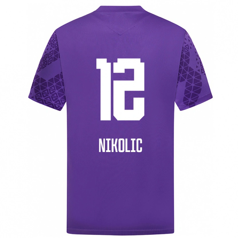 Danxen Mujer Camiseta Uros Nikolic #12 Blanco Índigo Portero Equipación 2025/26 La Camisa