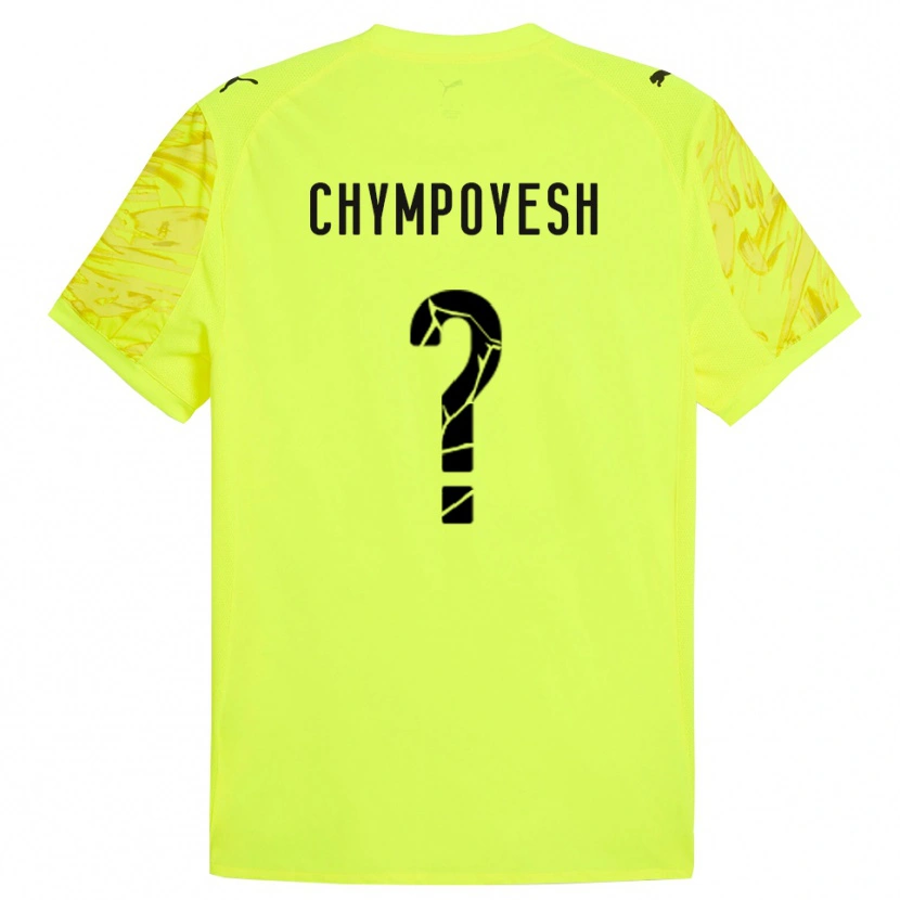 Danxen Mujer Camiseta Vladyslav Chympoyesh #0 Verde Amarillo Portero Equipación 2025/26 La Camisa