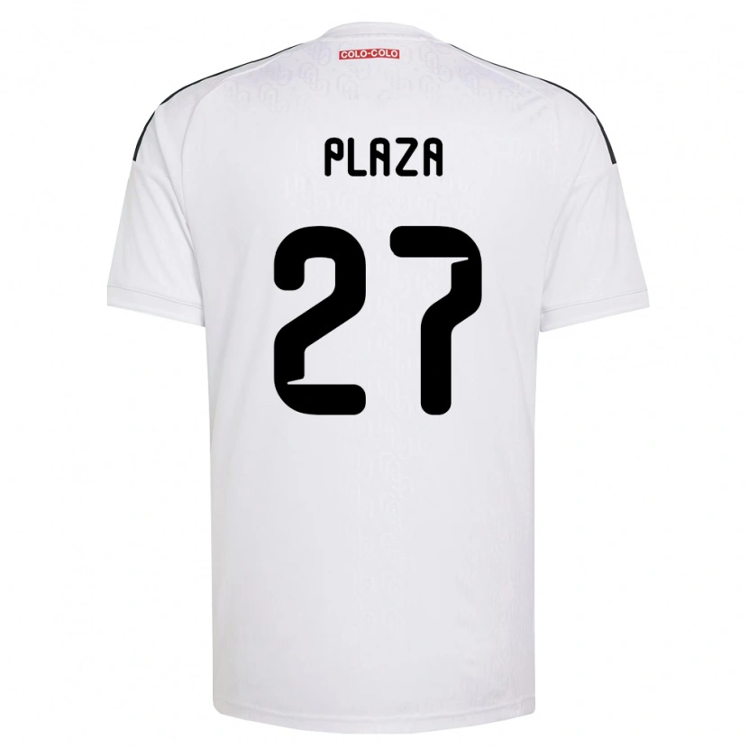 Danxen Niño Camiseta Diego Plaza #27 Blanco Negro 1ª Equipación 2026/27 La Camisa