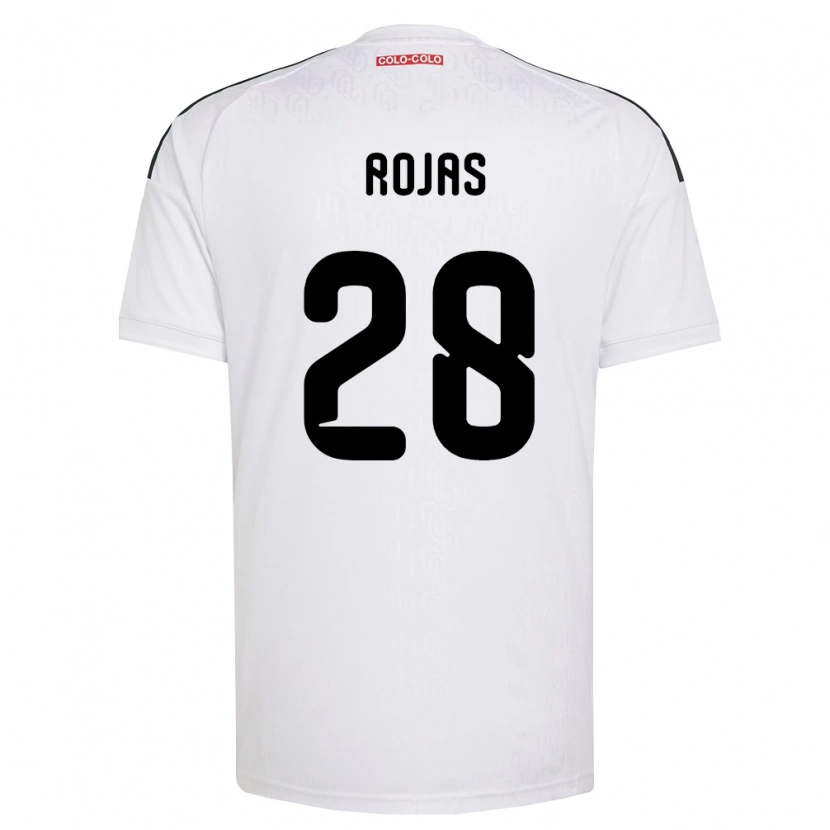 Danxen Niño Camiseta Jeyson Rojas #28 Blanco Negro 1ª Equipación 2026/27 La Camisa