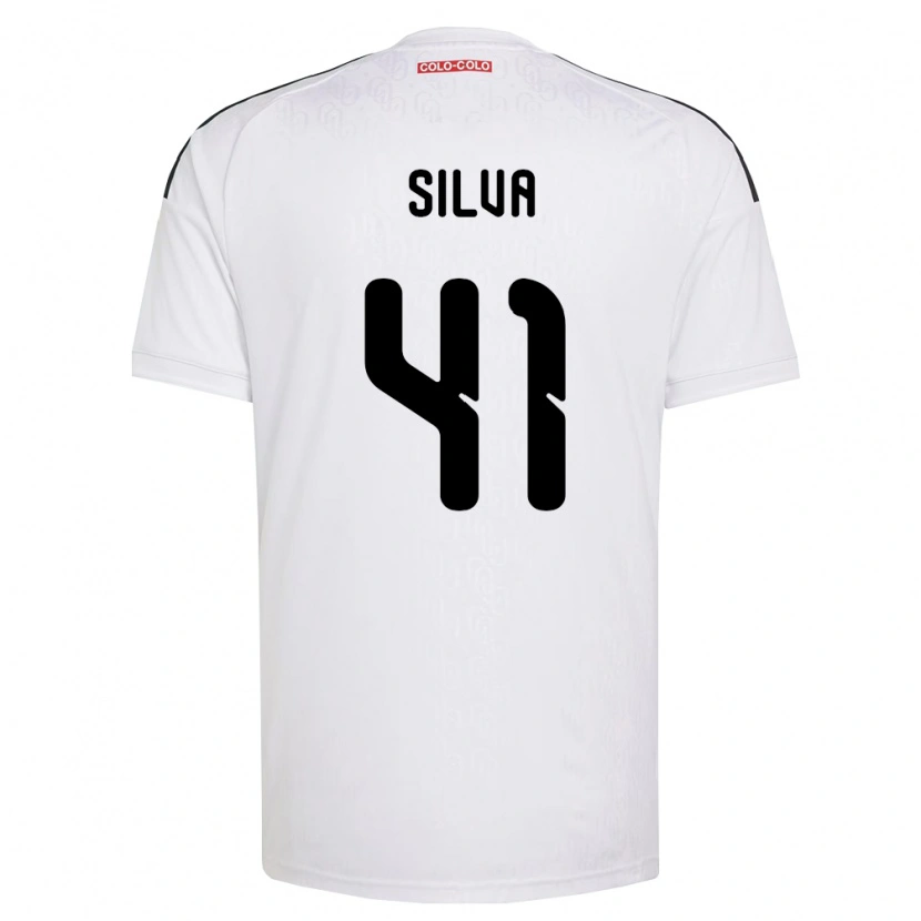 Danxen Niño Camiseta Bastián Silva #41 Blanco Negro 1ª Equipación 2026/27 La Camisa