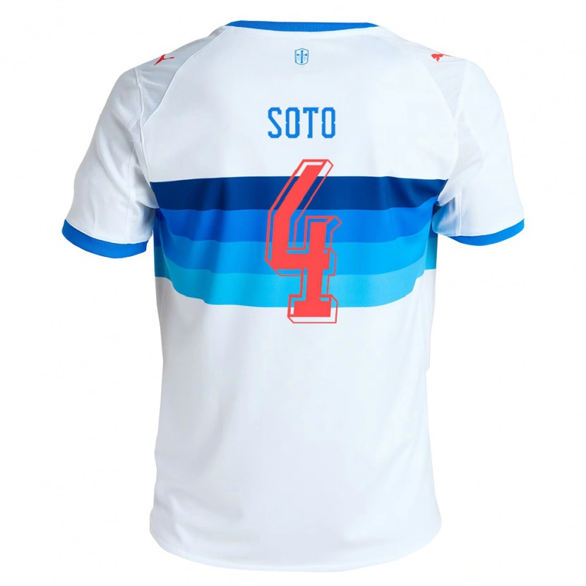 Danxen Niño Camiseta Guillermo Soto #4 Blanco Azul Cielo 1ª Equipación 2026/27 La Camisa