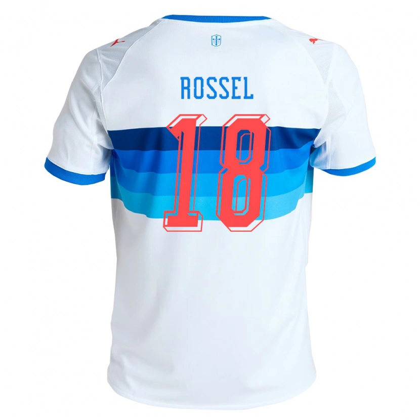 Danxen Niño Camiseta Juan Francisco Rossel #18 Blanco Azul Cielo 1ª Equipación 2026/27 La Camisa