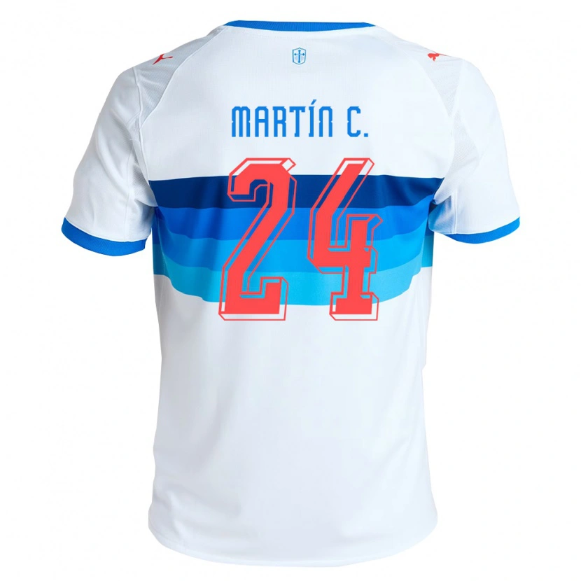 Danxen Niño Camiseta Martín Contreras #24 Blanco Azul Cielo 1ª Equipación 2026/27 La Camisa