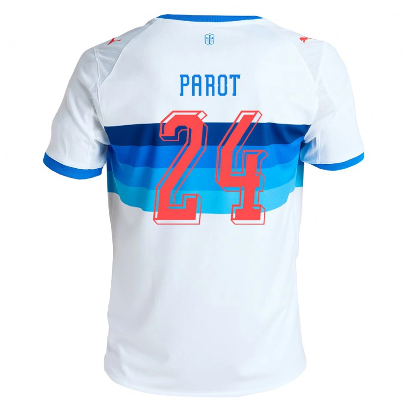 Danxen Niño Camiseta Alfonso Parot #24 Blanco Azul Cielo 1ª Equipación 2026/27 La Camisa