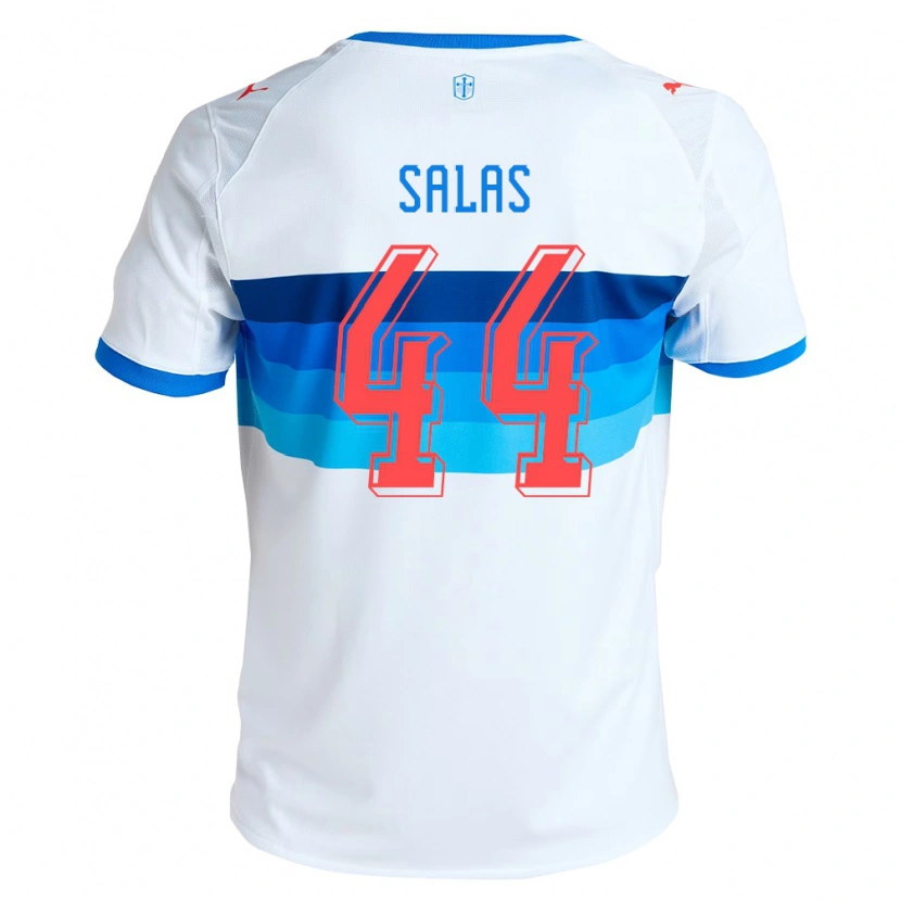 Danxen Niño Camiseta José Salas #44 Blanco Azul Cielo 1ª Equipación 2026/27 La Camisa