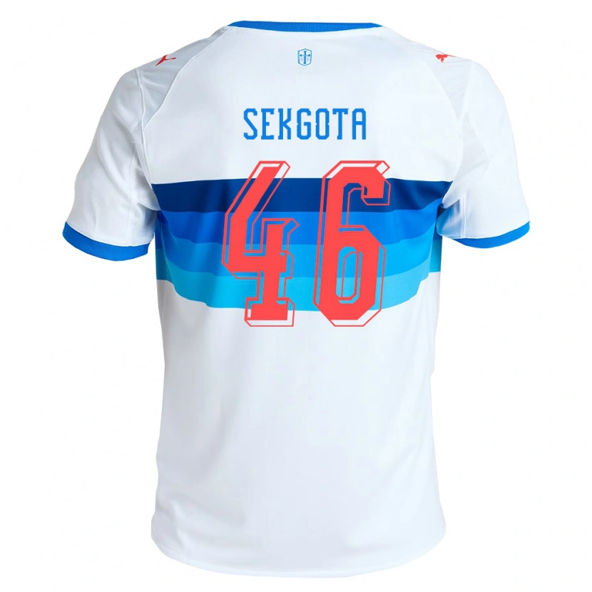 Danxen Niño Camiseta Jeffrey Sekgota #46 Blanco Azul Cielo 1ª Equipación 2026/27 La Camisa