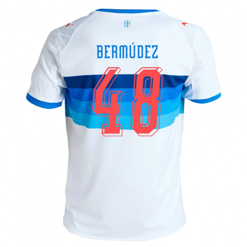 Danxen Niño Camiseta Diego Bermúdez #48 Blanco Azul Cielo 1ª Equipación 2026/27 La Camisa