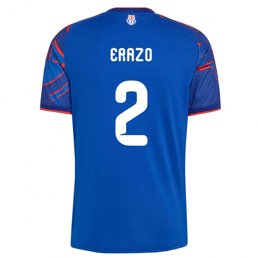 Danxen Niño Camiseta Dylan Erazo #2 Azul Real Rojo 1ª Equipación 2026/27 La Camisa