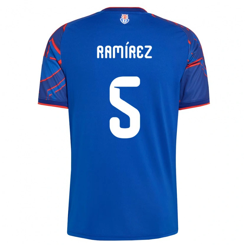 Danxen Niño Camiseta Nicolás Ramírez #5 Azul Real Rojo 1ª Equipación 2026/27 La Camisa