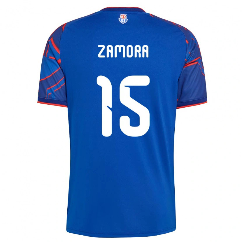 Danxen Niño Camiseta Daniela Zamora #15 Azul Real Rojo 1ª Equipación 2026/27 La Camisa