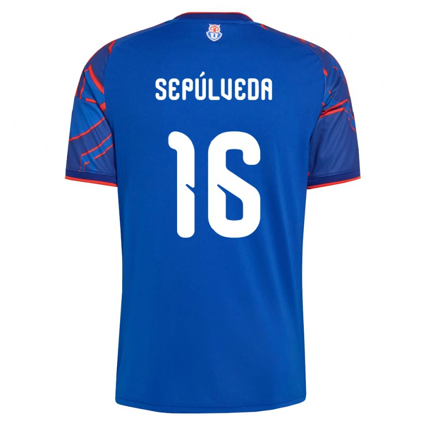 Danxen Niño Camiseta Matías Sepúlveda #16 Azul Real Rojo 1ª Equipación 2026/27 La Camisa