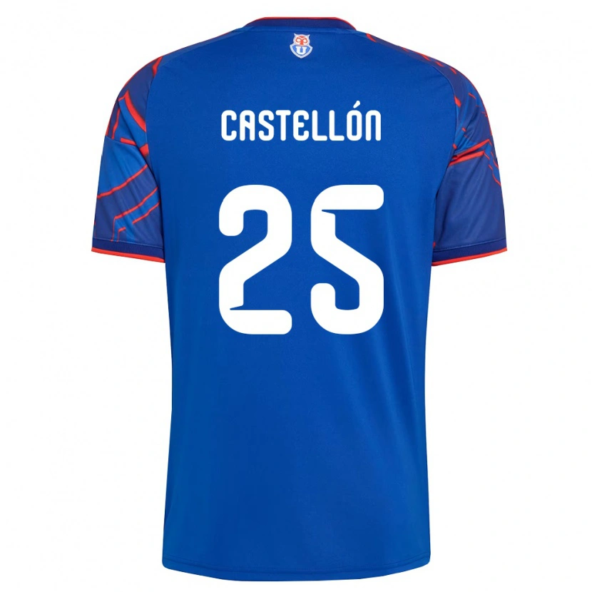 Danxen Niño Camiseta Gabriel Castellón #25 Azul Real Rojo 1ª Equipación 2026/27 La Camisa
