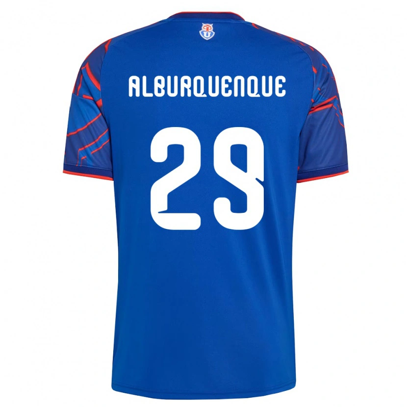 Danxen Niño Camiseta José Alburquenque #29 Azul Real Rojo 1ª Equipación 2026/27 La Camisa