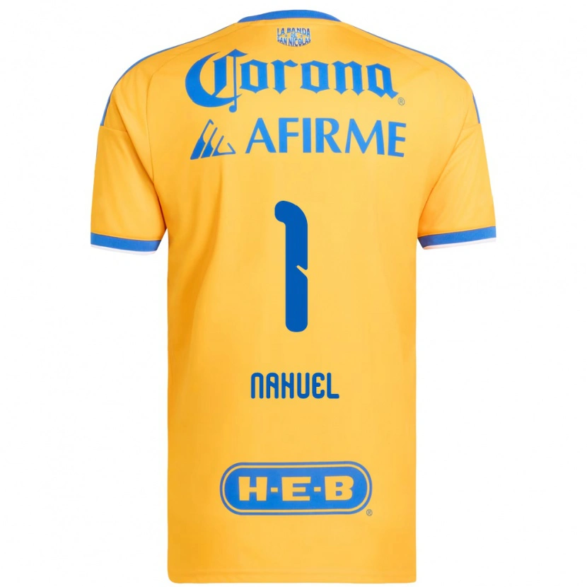Danxen Niño Camiseta Nahuel Guzmán #1 Amarillo Azul 1ª Equipación 2026/27 La Camisa
