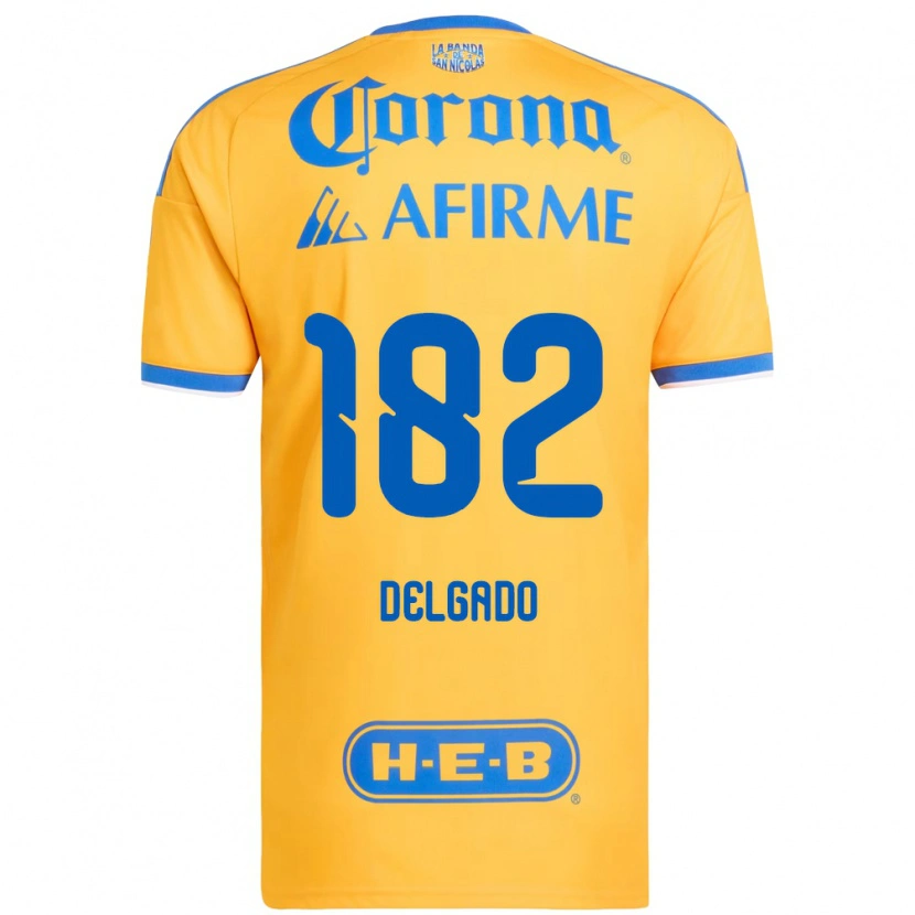 Danxen Niño Camiseta Arturo Delgado #182 Amarillo Azul 1ª Equipación 2026/27 La Camisa