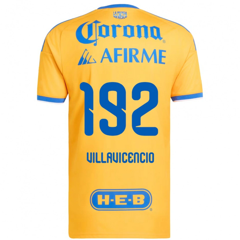 Danxen Niño Camiseta Edgar Villavicencio #192 Amarillo Azul 1ª Equipación 2026/27 La Camisa