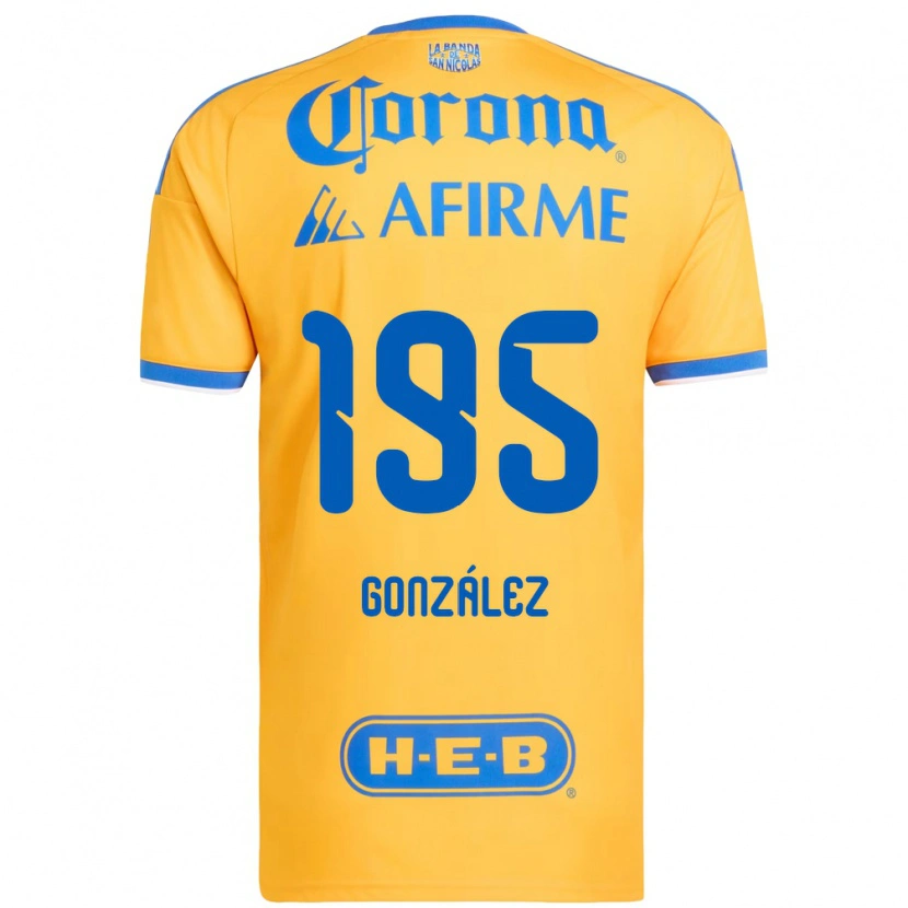 Danxen Niño Camiseta Germán González #195 Amarillo Azul 1ª Equipación 2026/27 La Camisa