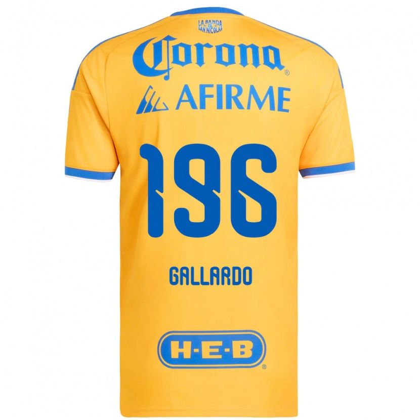 Danxen Niño Camiseta Gael Gallardo #196 Amarillo Azul 1ª Equipación 2026/27 La Camisa