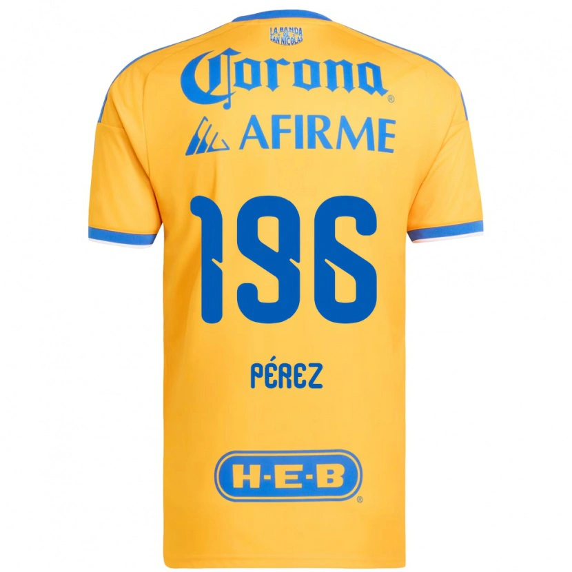 Danxen Niño Camiseta Axel Pérez #196 Amarillo Azul 1ª Equipación 2026/27 La Camisa