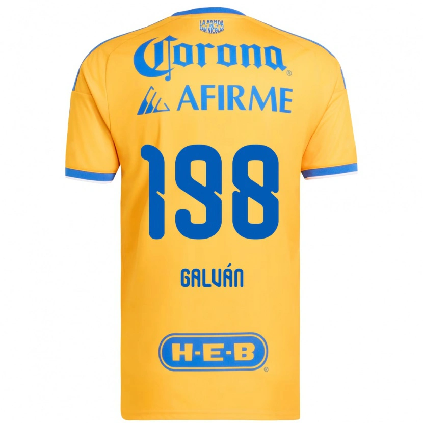 Danxen Niño Camiseta Isac Galván #198 Amarillo Azul 1ª Equipación 2026/27 La Camisa
