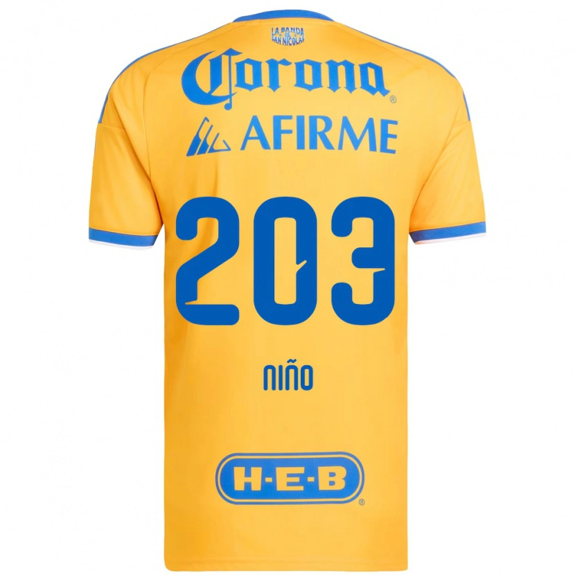 Danxen Niño Camiseta Fernando Niño #203 Amarillo Azul 1ª Equipación 2026/27 La Camisa