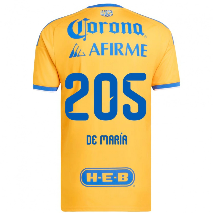 Danxen Niño Camiseta Antonio De María Y Campos #205 Amarillo Azul 1ª Equipación 2026/27 La Camisa