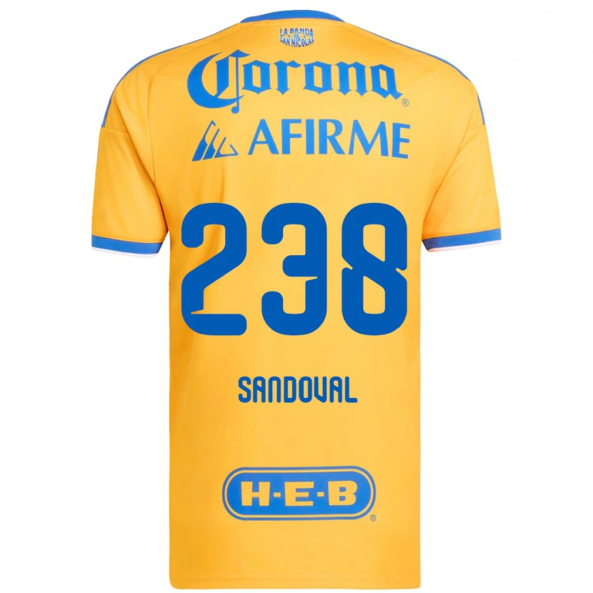 Danxen Niño Camiseta Miguel Sandoval #238 Amarillo Azul 1ª Equipación 2026/27 La Camisa