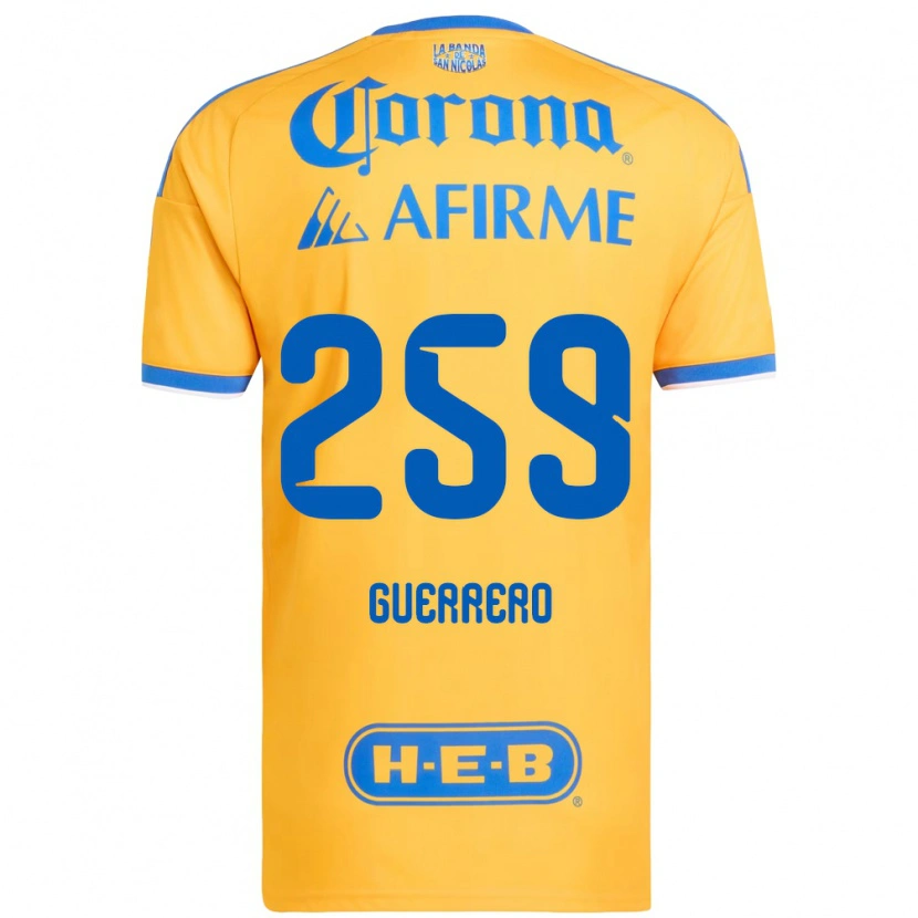Danxen Niño Camiseta Erick Guerrero #259 Amarillo Azul 1ª Equipación 2026/27 La Camisa