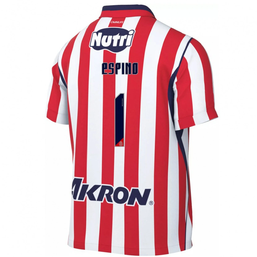 Danxen Niño Camiseta Celeste Espino #1 Rojo Blanco 1ª Equipación 2026/27 La Camisa