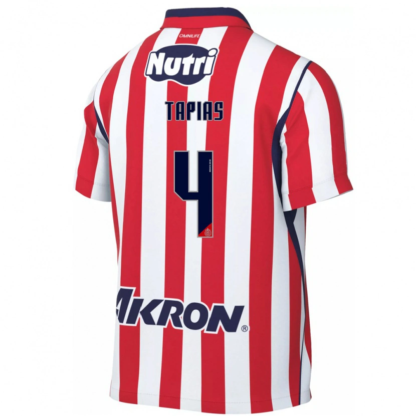 Danxen Niño Camiseta Miguel Tapias #4 Rojo Blanco 1ª Equipación 2026/27 La Camisa