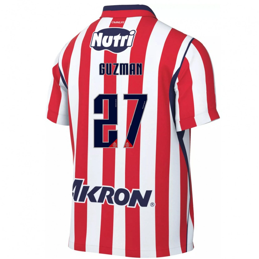Danxen Niño Camiseta Kinberly Guzmán #27 Rojo Blanco 1ª Equipación 2026/27 La Camisa