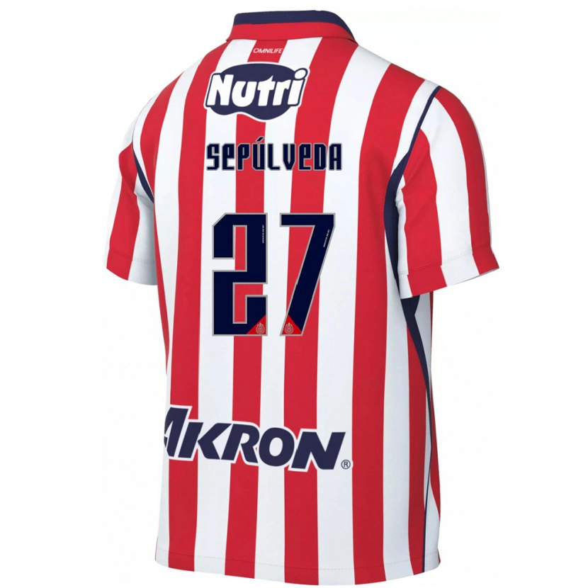 Danxen Niño Camiseta Leonardo Sepúlveda #27 Rojo Blanco 1ª Equipación 2026/27 La Camisa