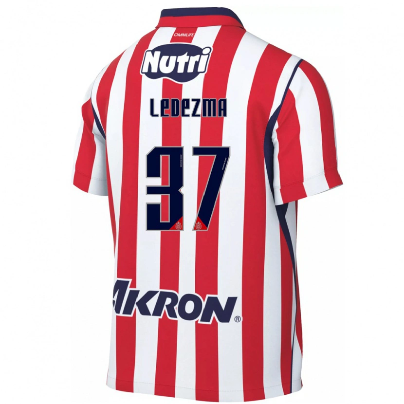 Danxen Niño Camiseta Richard Ledezma #37 Rojo Blanco 1ª Equipación 2026/27 La Camisa