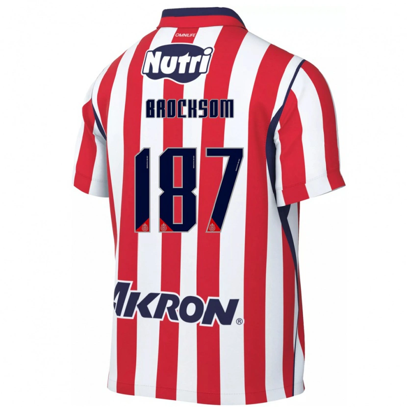 Danxen Niño Camiseta Brandón Brocksom #187 Rojo Blanco 1ª Equipación 2026/27 La Camisa