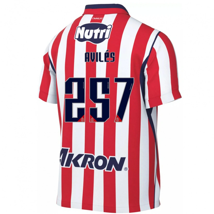 Danxen Niño Camiseta Emmanuel Avilés #257 Rojo Blanco 1ª Equipación 2026/27 La Camisa