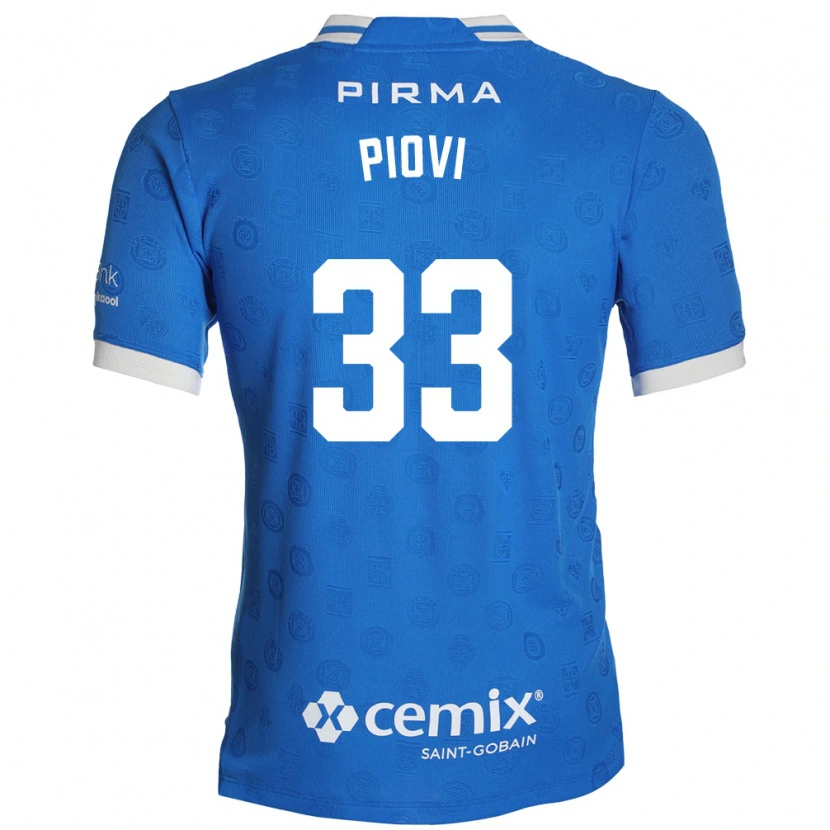 Danxen Niño Camiseta Gonzalo Piovi #33 Azul Blanco Rojo 1ª Equipación 2026/27 La Camisa