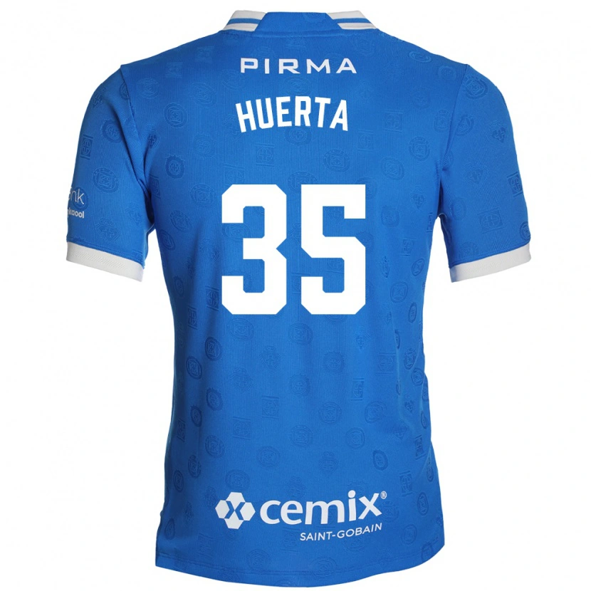 Danxen Niño Camiseta Renata Huerta #35 Azul Blanco Rojo 1ª Equipación 2026/27 La Camisa