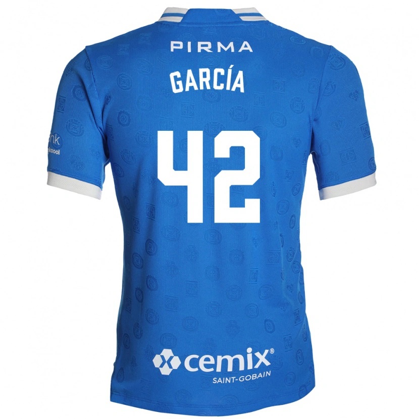 Danxen Niño Camiseta Jorge García #42 Azul Blanco Rojo 1ª Equipación 2026/27 La Camisa