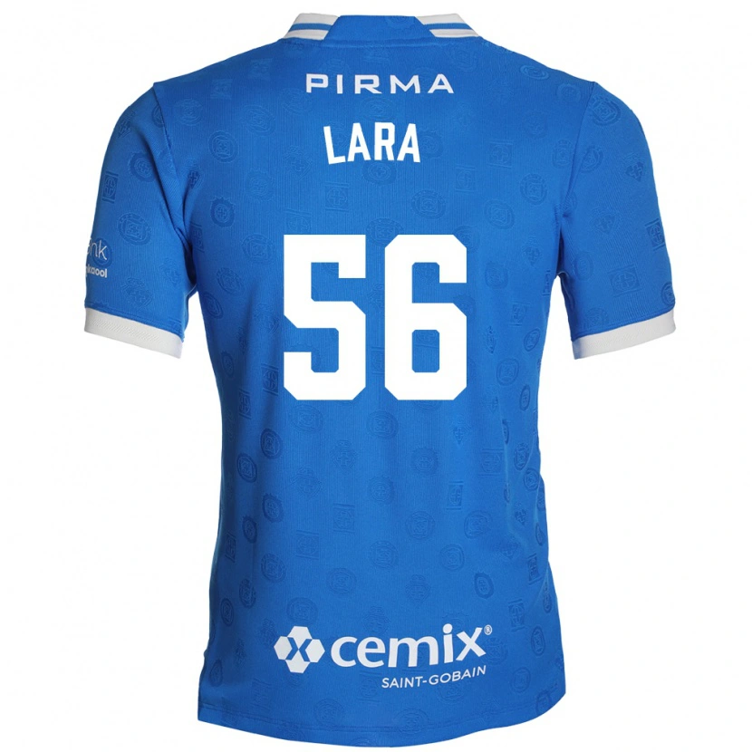 Danxen Niño Camiseta Jesús Lara #56 Azul Blanco Rojo 1ª Equipación 2026/27 La Camisa